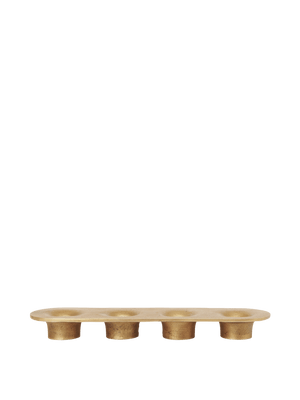 ferm LIVING Soothe 4 Candle Holder – Brass Finish