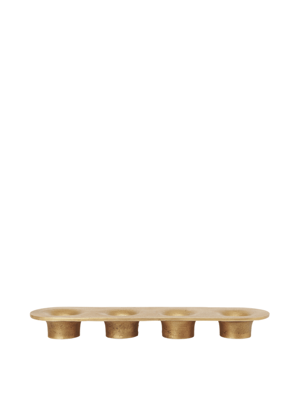 ferm LIVING Soothe 4 Candle Holder – Brass Finish