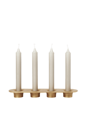ferm LIVING Soothe 4 Candle Holder – Brass Finish