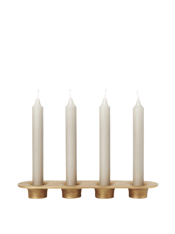 ferm LIVING Soothe 4 Candle Holder – Brass Finish