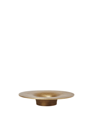 ferm LIVING Soothe Block Candle Holder – Brass Finish