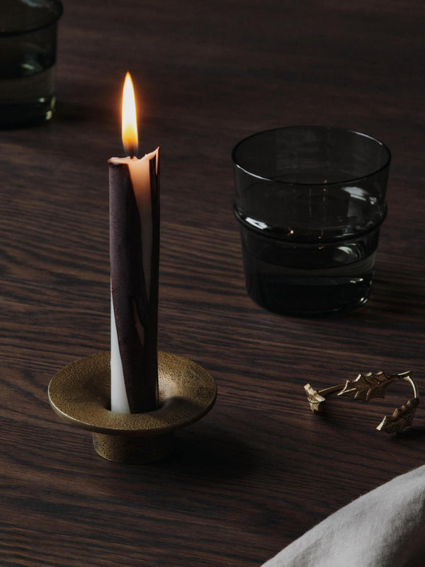 ferm LIVING Soothe Candle Holder – Brass Finish