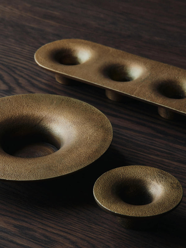 ferm LIVING Soothe Candle Holder – Brass Finish