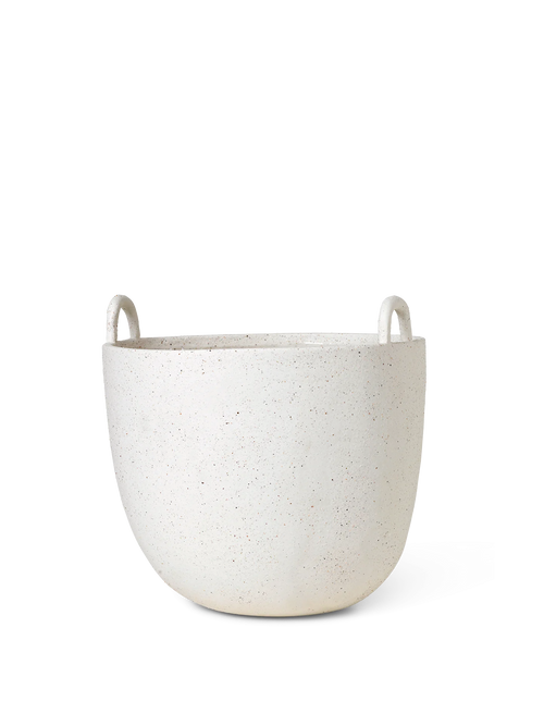 ferm LIVING Speckle Pot Large – Off-White