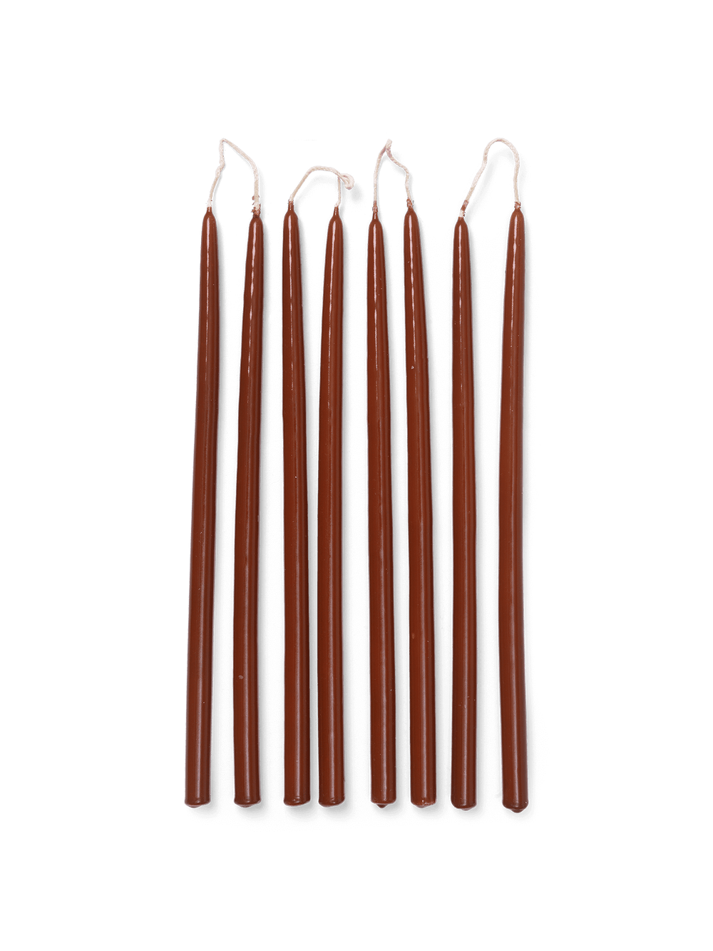 ferm LIVING Spike Slim Candles – Set of 8 – Rust