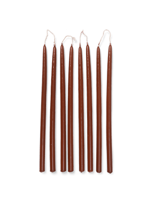 ferm LIVING Spike Slim Candles – Set of 8 – Rust