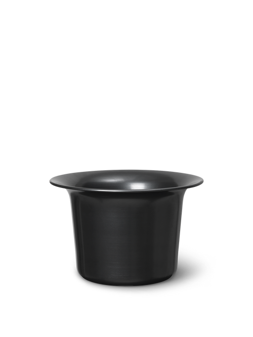 ferm LIVING Spun Aluminium Basket Low – Blackened Aluminium