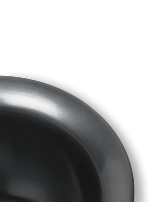 ferm LIVING Spun Aluminium Basket Low – Blackened Aluminium