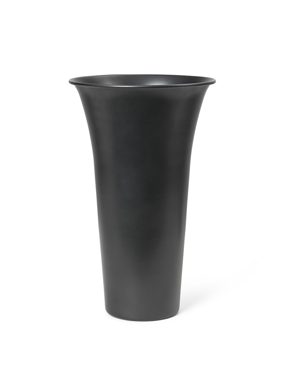 ferm LIVING Spun Aluminium Vase – Blackened Aluminium