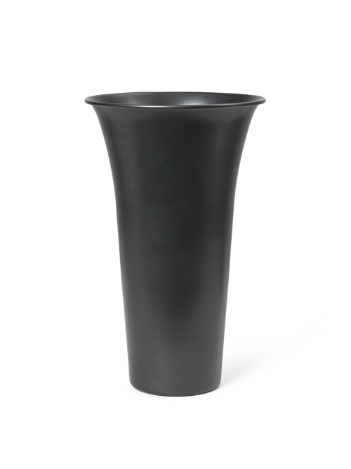 ferm LIVING Spun Aluminium Vase – Blackened Aluminium