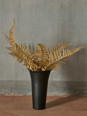 ferm LIVING Spun Aluminium Vase – Blackened Aluminium