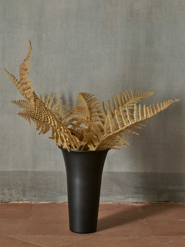 ferm LIVING Spun Aluminium Vase – Blackened Aluminium