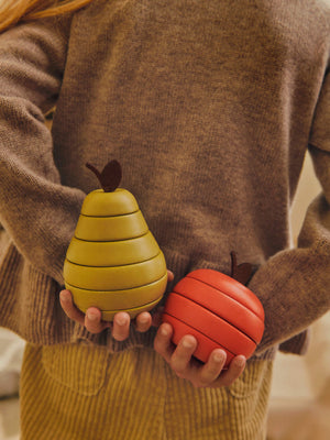 ferm LIVING Stacking Apple and Pear – Set of 2 – Multi