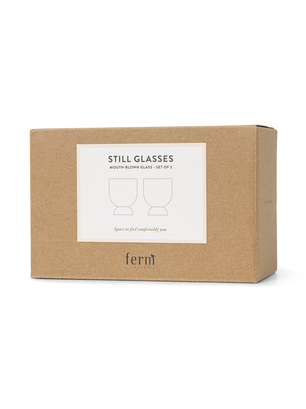 ferm LIVING Still Glasses – Set of 2 – Clear