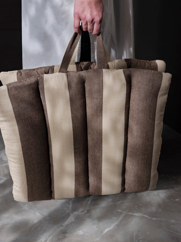 ferm LIVING Strand Folding Mat – Carob Brown / Parchment