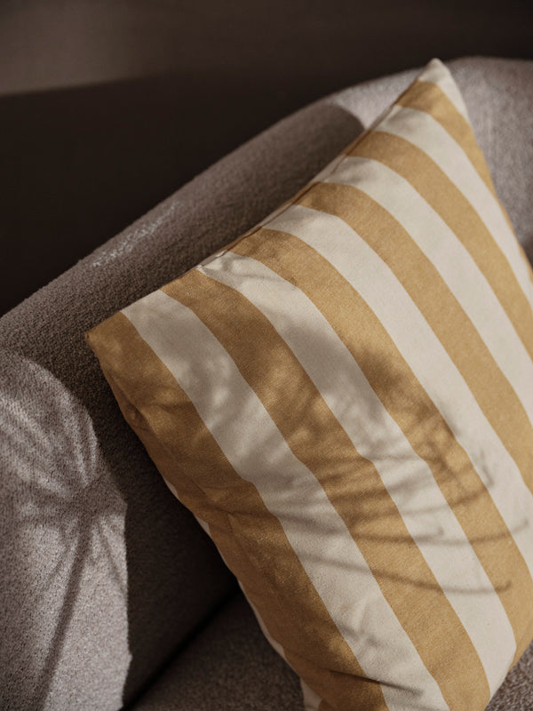 ferm LIVING Strand Outdoor Cushion – Warm Yellow / Parchment
