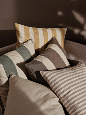 ferm LIVING Strand Outdoor Cushion – Warm Yellow / Parchment