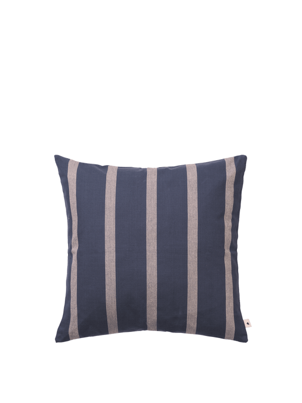 ferm LIVING Strand Outdoor Cushion Cover – Indigo Blue / Parchment