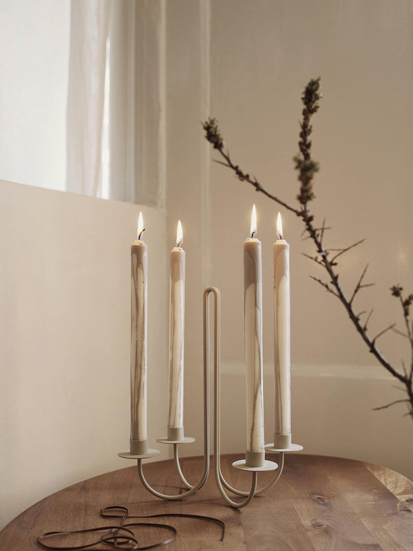 ferm LIVING Sway Candelabra – Cashmere