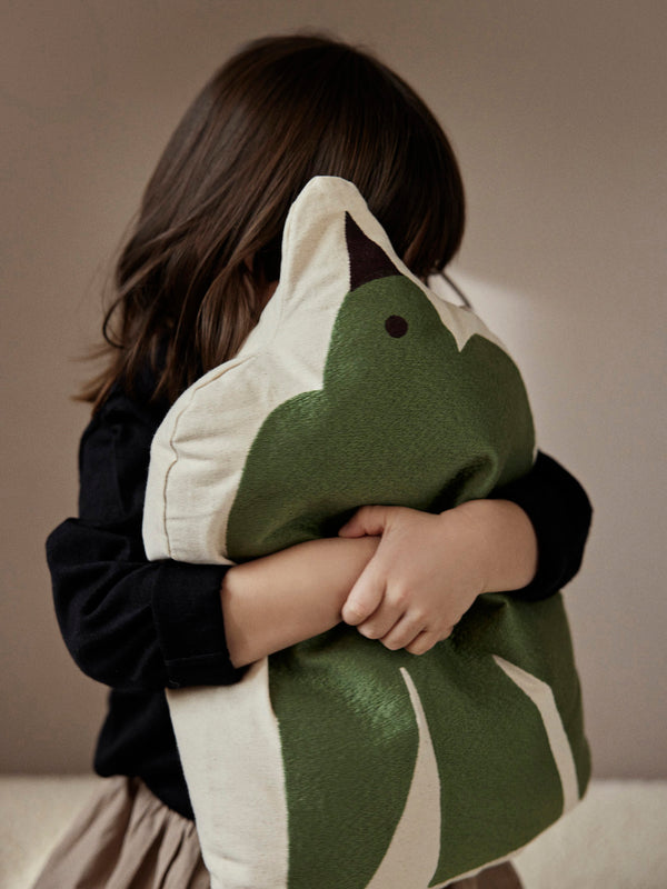 ferm LIVING Swif Bird Cushion – Avocado Green