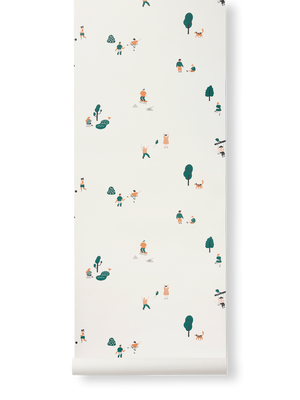 ferm LIVING The Park Wallpaper – Off-white