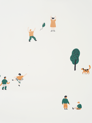 ferm LIVING The Park Wallpaper – Off-white