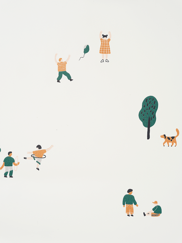 ferm LIVING The Park Wallpaper – Off-white