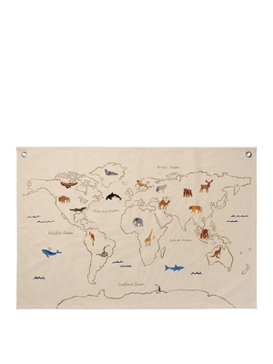 ferm LIVING The World Textile Map – Off-white