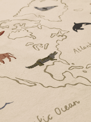 ferm LIVING The World Textile Map – Off-white
