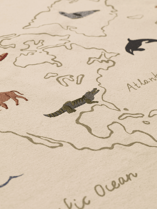 ferm LIVING The World Textile Map – Off-white