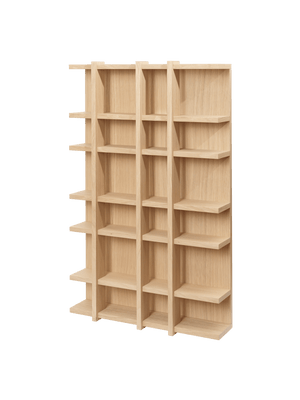 ferm LIVING Tilem Shelf 4 x 6 – Natural Oak Veneer