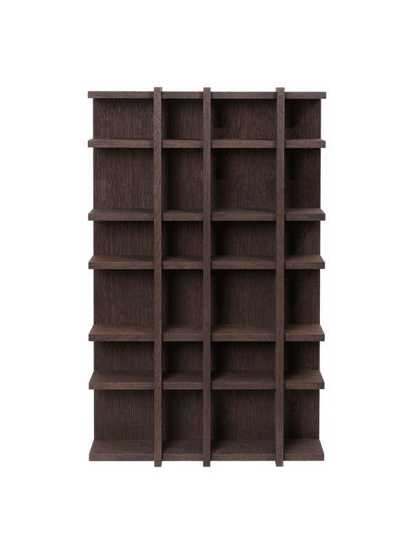 ferm LIVING Tilem Shelf 4 x 6 – Dark Stained Oak