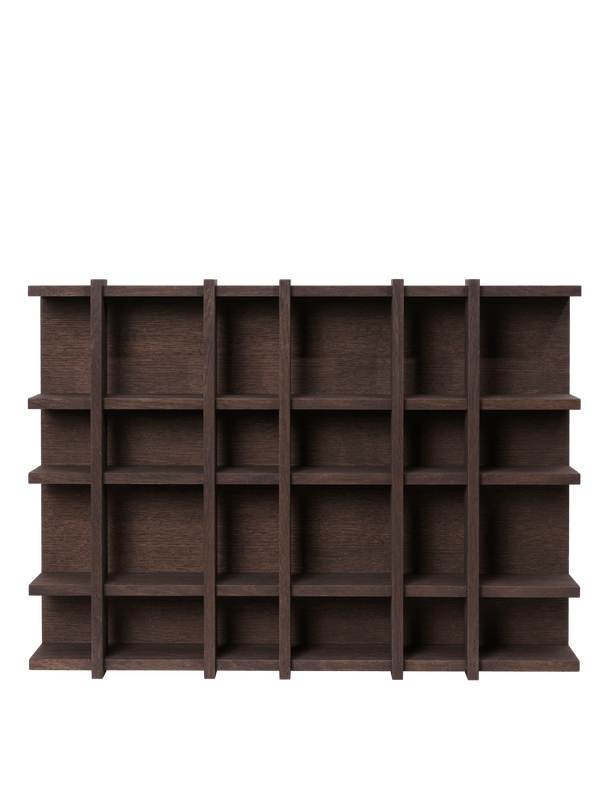 ferm LIVING Tilem Shelf 6 x 4 – Dark Stained Oak