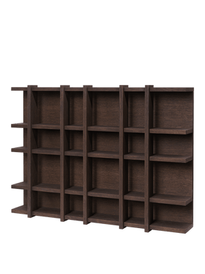ferm LIVING Tilem Shelf 6 x 4 – Dark Stained Oak