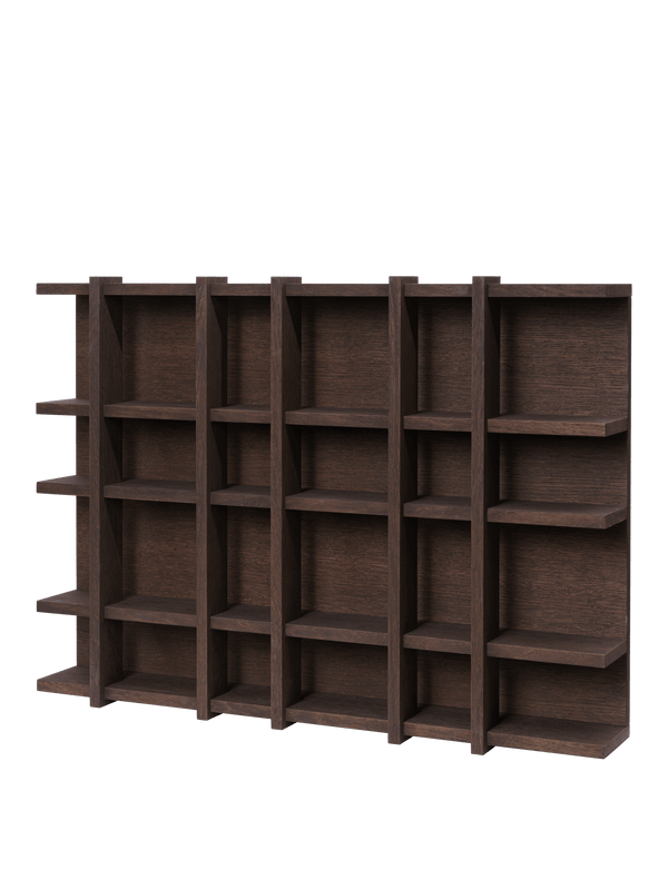 ferm LIVING Tilem Shelf 6 x 4 – Dark Stained Oak