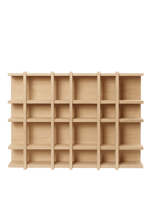 ferm LIVING Tilem Shelf 6 x 4 – Natural Oak Veneer