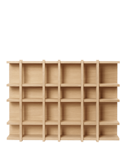 ferm LIVING Tilem Shelf 6 x 4 – Natural Oak Veneer