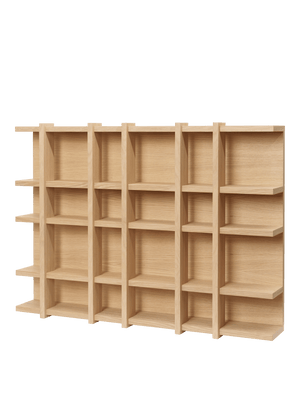 ferm LIVING Tilem Shelf 6 x 4 – Natural Oak Veneer