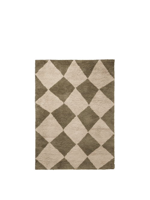 ferm LIVING Tilt Rug 140 x 200 cm – Elm Green