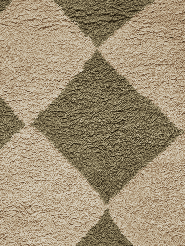 ferm LIVING Tilt Rug 140 x 200 cm – Elm Green