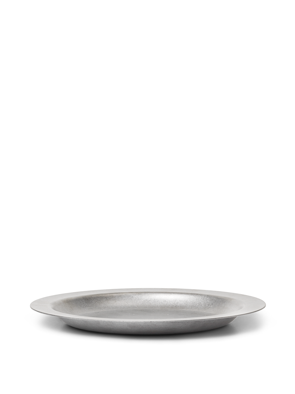 ferm LIVING Tumbled Plate – Stainless Steel