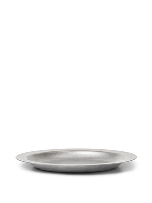 ferm LIVING Tumbled Plate – Stainless Steel