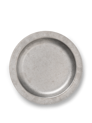 ferm LIVING Tumbled Plate – Stainless Steel