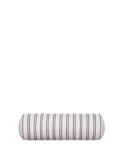 ferm LIVING Twill Bolster Cushion – Off-white / Black