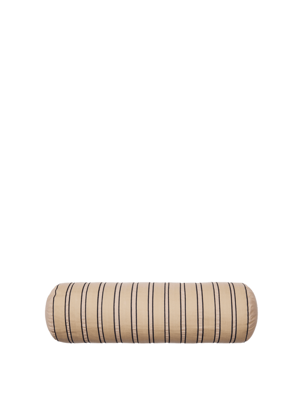 ferm LIVING Twill Bolster Cushion – Cashmere / Black