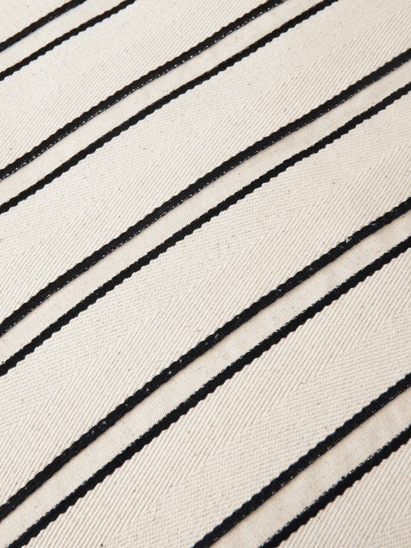 ferm LIVING Twill Cushion Cover – Off-white / Black