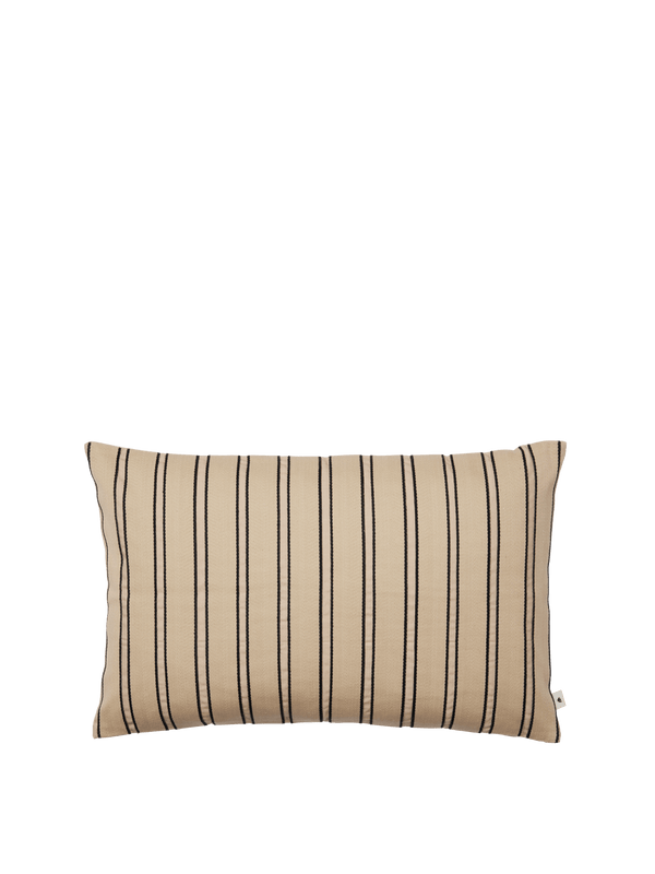 ferm LIVING Twill Cushion Cover Rectangular – Cashmere / Black