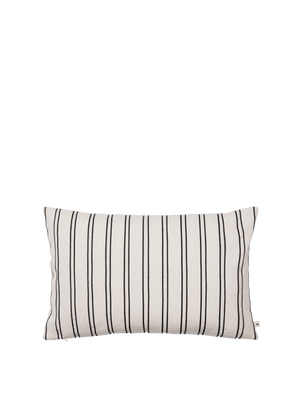 ferm LIVING Twill Cushion Rectangular – Off-white / Black