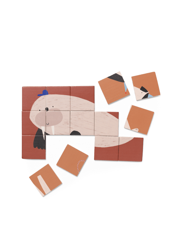 ferm LIVING Two-Sided Puzzle – Walrus & Horse