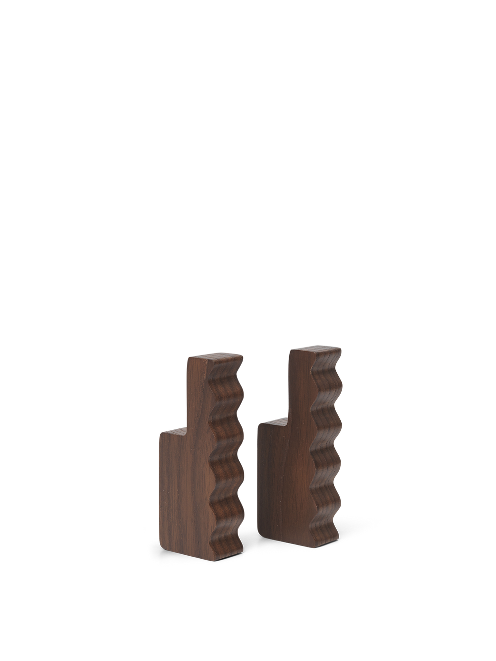 ferm LIVING Unda Hooks – Set of 2 – Dark Brown